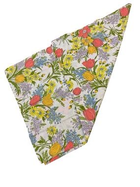 Vintage Dan River Dantrel Floral Print Pillow Cases 2 Queen Size